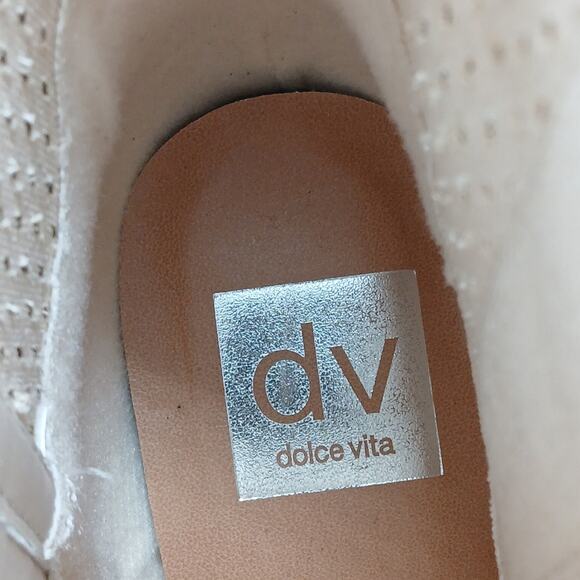 Dolce Vita Kirby Chunky Heel Ankle Boot Women's 6 Beige Western Shoes Cowgirl - Picture 7 of 11